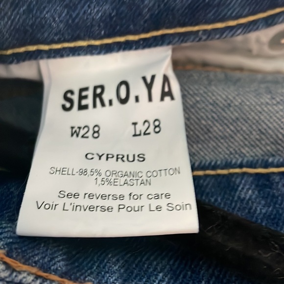 SER.O.YA new with tag jeans. Luca. mid rise slim. size 28x28 - Picture 7 of 9